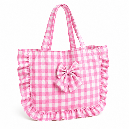 Borsa Modello Riviera A Quadretti Fucsia