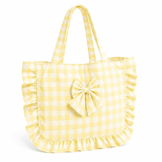 Borsa Modello Riviera A Quadretti Giallo