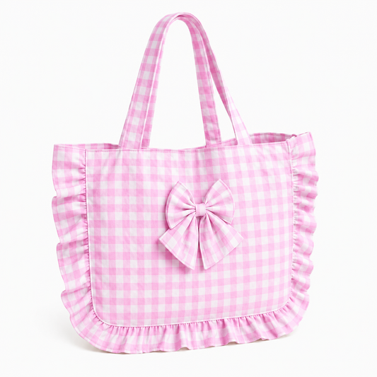 Borsa Modello Riviera A Quadretti Rosa