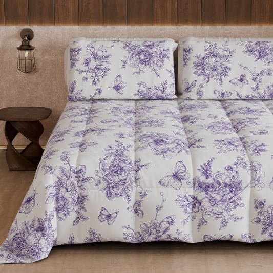 Duvet, Double Quilt, Single, Square and Half, Botanic Viola