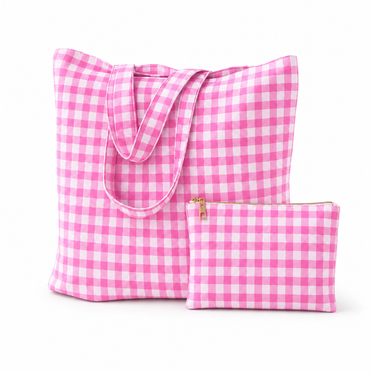 Collezione Mare in Stampa Digitale A Quadretti Fucsia