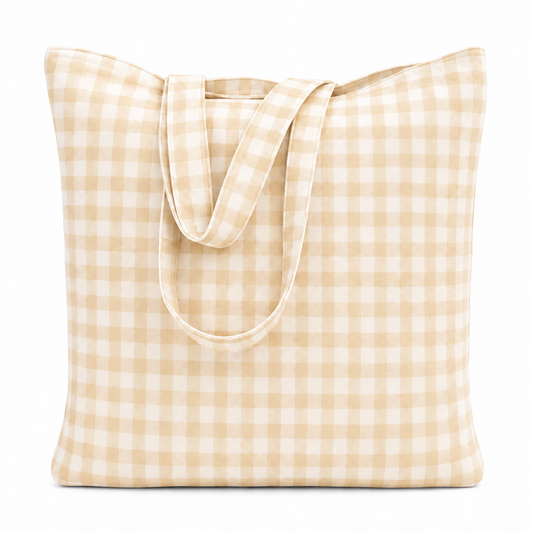 Collezione Mare in Stampa Digitale A Quadretti Beige