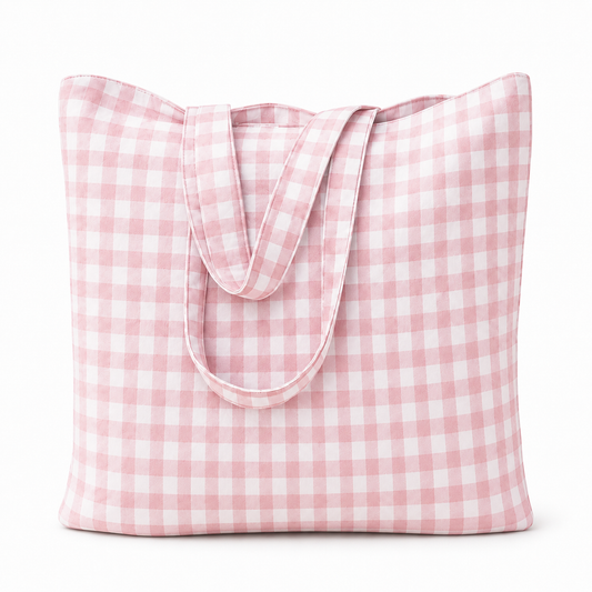 Collezione Mare in Stampa Digitale A Quadretti Cipria Chiaro