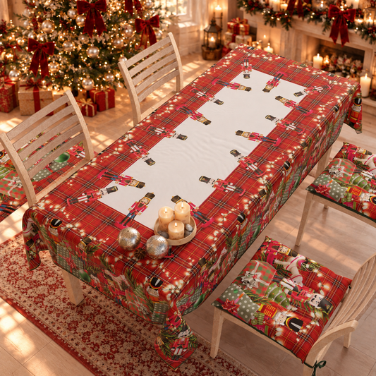 Christmas tablecloth, Stain-resistant tablecloth, Soldatini kitchen tablecloth