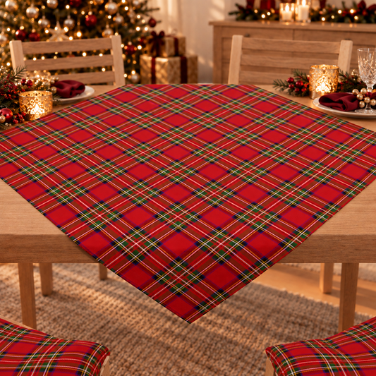 Centrotavola Natalizio per Cucina in Stampa Digitale Tartan, Fantasia Scozzese