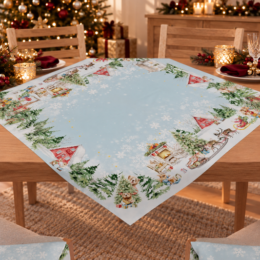 Centrotavola Natalizio per Cucina in Stampa Digitale Snow