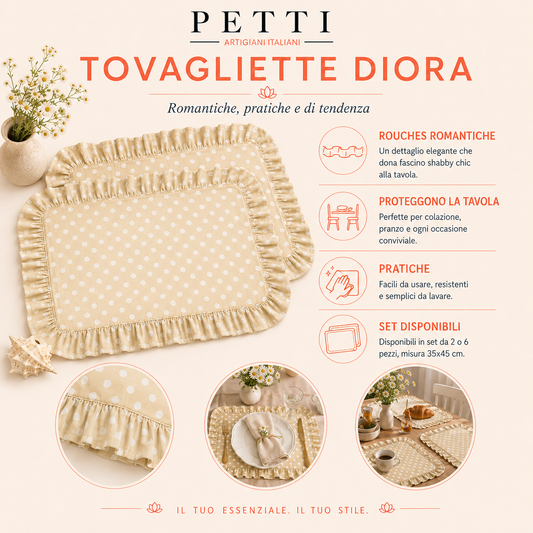 Tovagliette Americane con Rouches Pois 27