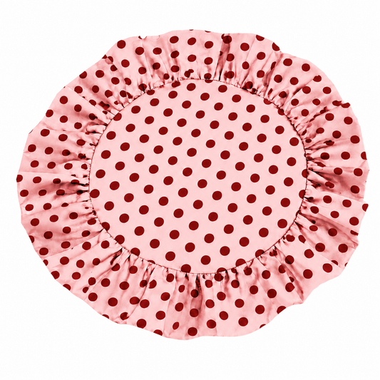 Tovagliette Americane Rotonde con Rouches Pois 12