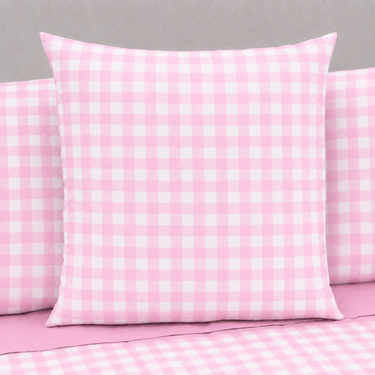 Cuscini, Copricuscini Divano, Cuscini Arredo in Stampa Digitale A Quadretti Rosa