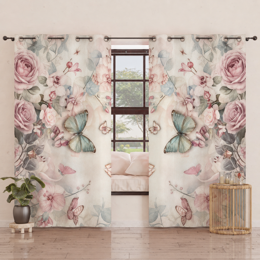 Tenda Arredo da Interno a Pannelli con Anelli Floreale F10.