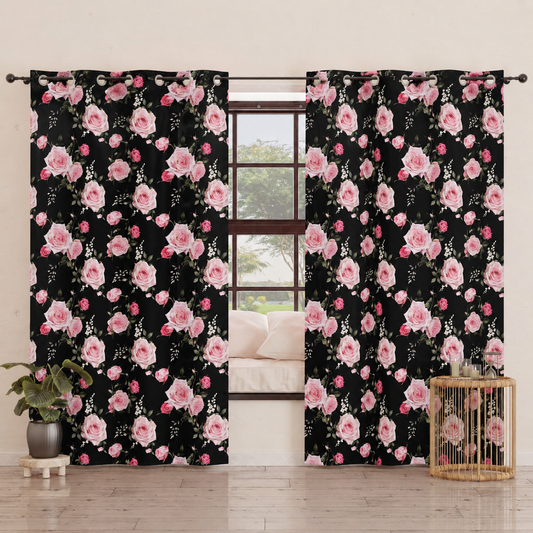 Tenda Arredo da Interno a Pannelli con Anelli Floreale 20 01
