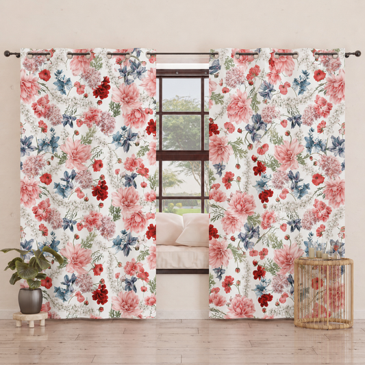 Tenda Arredo da Interno a Pannelli con Anelli Floreale 19 00.