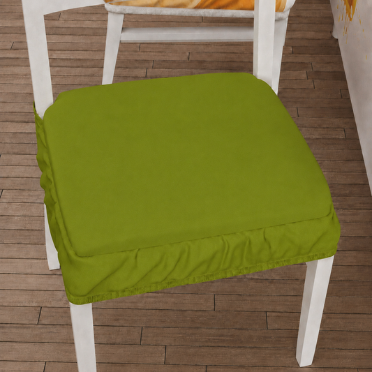 Cuscini per Sedie con Elastico in Tinta Unita Verde Chiaro