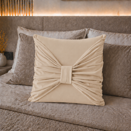 Coussins décoratifs en velours 1pz, coussins de canapé Élite Crème
