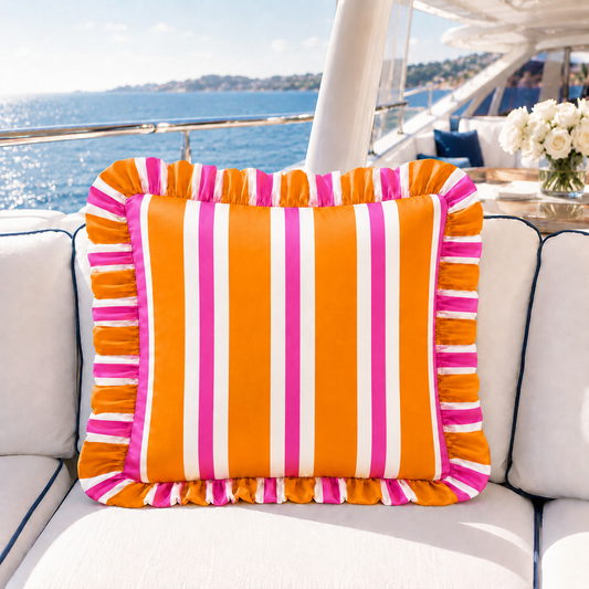 Cuscino Arredo con Rouches Mille Righe 04