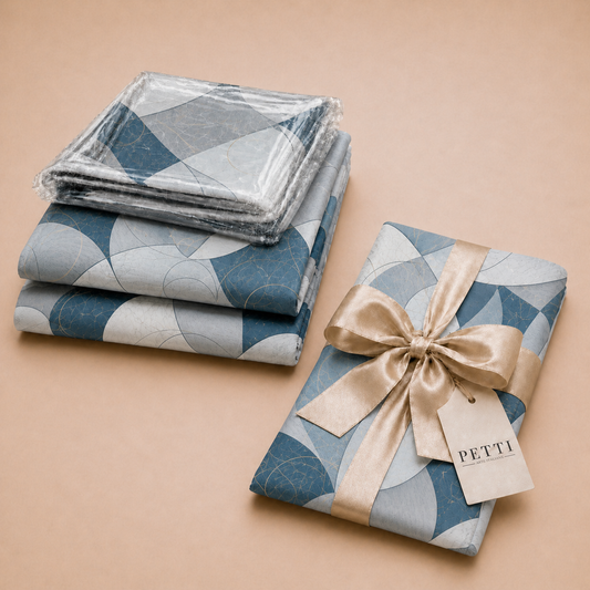 Promo Cucina Geo Cerchio Jeans Tovaglia in Stampa Digitale + Tovaglia Trasparente + Runner in Omaggio