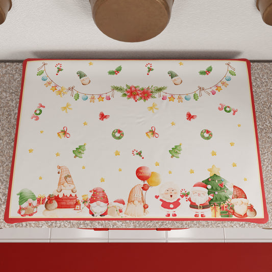 Housse de plaque de cuisson de Noël pour cuisine en impression numérique Gnome
