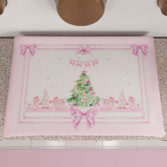 Housse de plaque de cuisson de Noël pour cuisine en impression numérique Gnome Rose