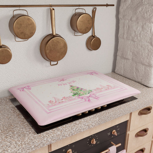 Housse de plaque de cuisson de Noël pour cuisine en impression numérique Gnome Rose