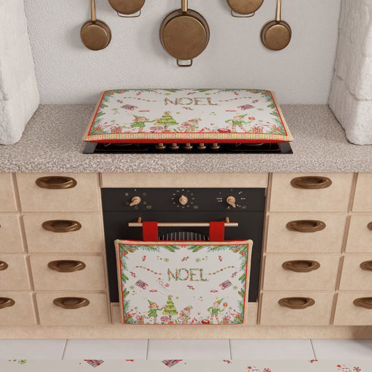 Housse de four de Noël pour cuisine en impression numérique Noel