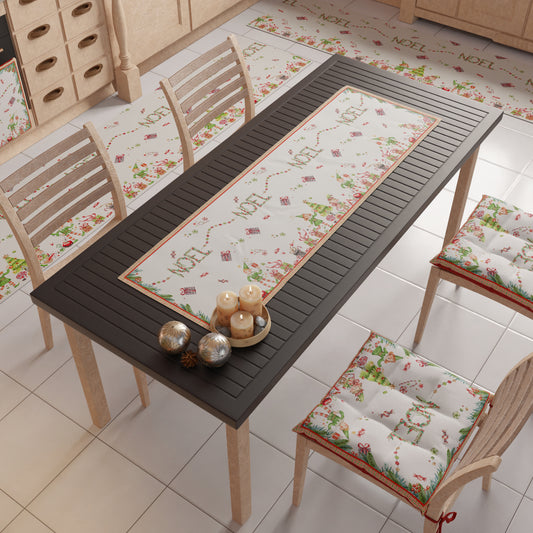Chemin de table de Noël, chemin de table de Noël, nappe chemin de table de Noël, chemin de table de cuisine Noel