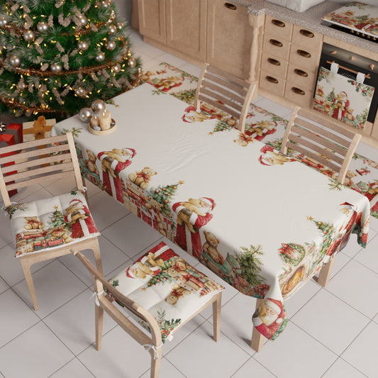 Tovaglia Natalizia, Tovaglia da tavola Antimacchia, Copritavolo da Cucina Sweet Santa