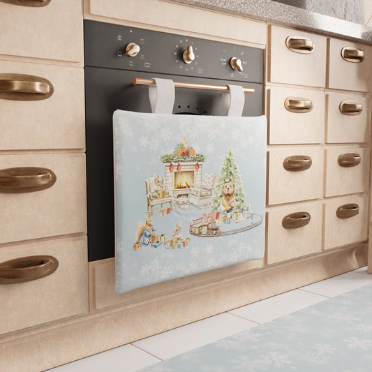 Housse de four de Noël pour cuisine en impression numérique Neige