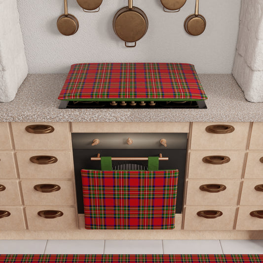 Copriforno Natalizio per Cucina in Stampa Digitale Tartan, Fantasia Scozzese