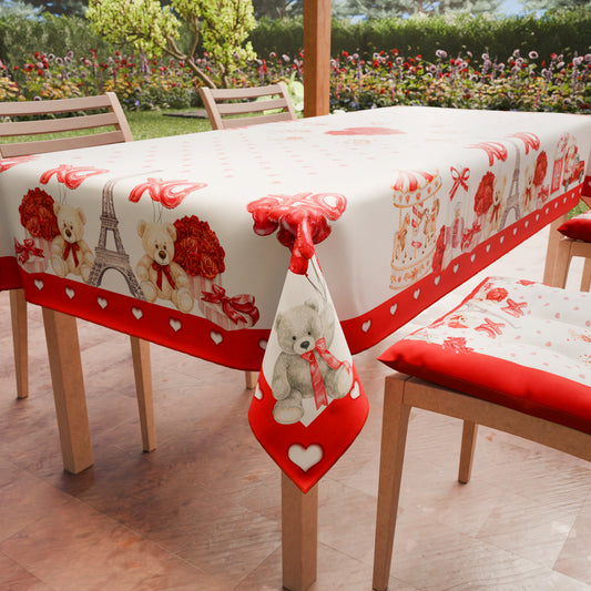 Promo Cucina Amour Tovaglia in Stampa Digitale + Tovaglia Trasparente + Runner in Omaggio.