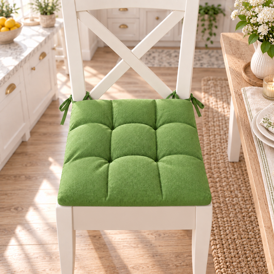 Coussins pour Chaises Housse de Chaise Shabby Chic Uni Vert