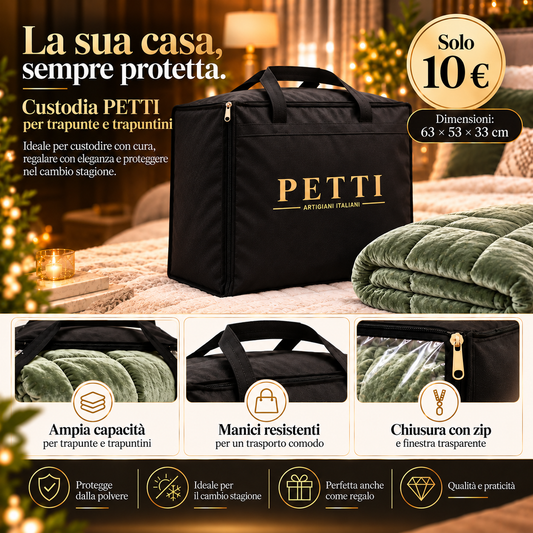 La Casa della Trapunta PETTI — Custodia con Zip e Manici
