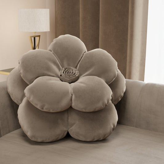 Cuscino Arredo Fiore Fango