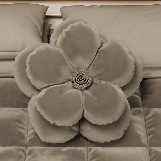 Cuscino Arredo Fiore Fango