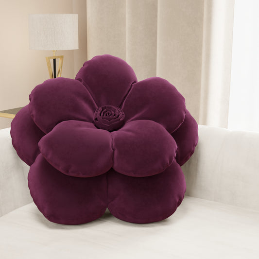 Cuscino Arredo Fiore Prugna