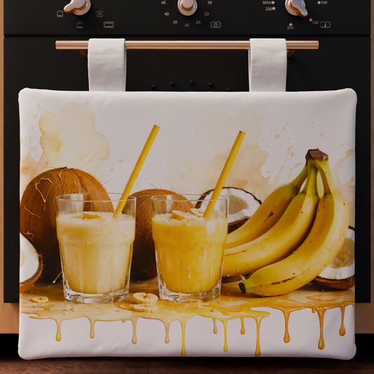 Copriforno per Cucina in Stampa Digitale Fruit - Cocco e Banana