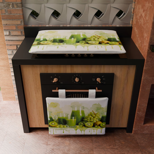 Copriforno per Cucina in Stampa Digitale Fruit - Kiwi e Uva