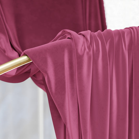 Tenda a Pannello in Velluto per Interni con Anelli, 140x280 cm, Fucsia