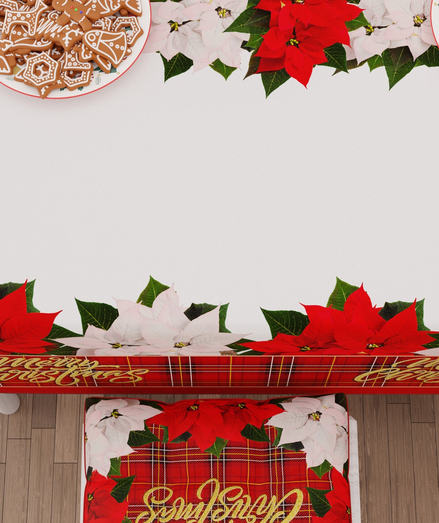 Nappe de Noël, Nappe de table anti-taches, Protège-table de cuisine Floral
