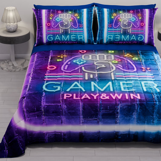 Trapuntino Copriletto Primaverile Autunnale in Stampa Digitale Gamer