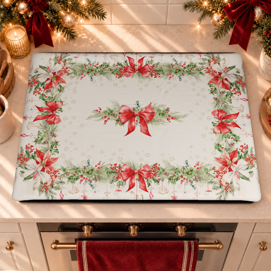 Protection de plaque de cuisson de Noël en impression numérique Guirlande de Noël