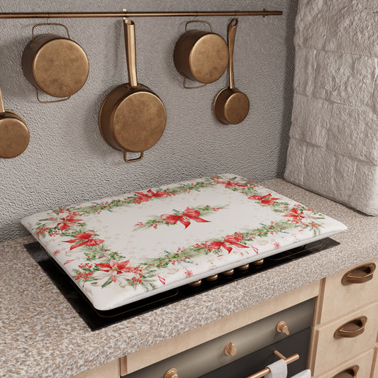 Protection de plaque de cuisson de Noël en impression numérique Guirlande de Noël