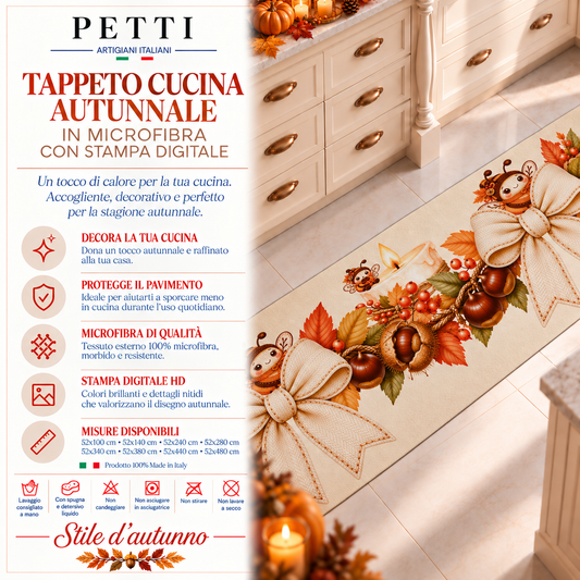 Tappeto Cucina Antiscivolo Passatoia Cucina lavabile, Cucina Castagne