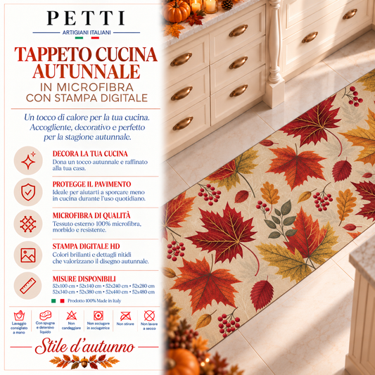 Tappeto Cucina Antiscivolo Passatoia Cucina lavabile, Cucina Autunno