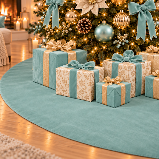 Copribase Tappeto Albero di Natale in Velluto Tiffany