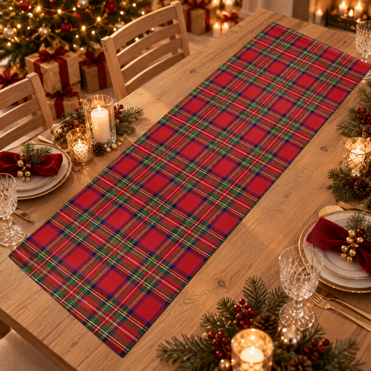 Runner Natalizi, Runner Tavola Natalizio, Tovaglia Runner Natalizia, Runner Cucina Tartan, Fantasia Scozzese
