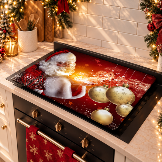 Coprifornello Natalizio Coprifuochi Cucina in Stampa Digitale Babbo Natale