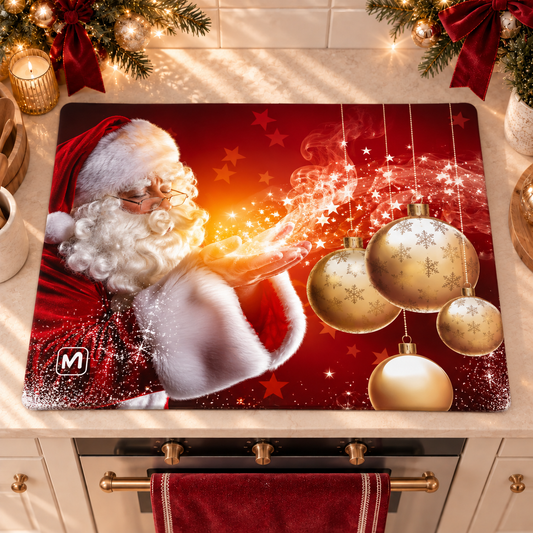 Coprifornello Natalizio Coprifuochi Cucina in Stampa Digitale Babbo Natale