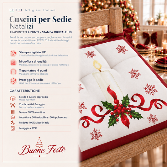 Cuscini per Sedie Natalizi Coprisedia Natalizi Incanto