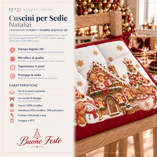 Cuscini per Sedie Natalizi Coprisedia Natalizi Marzapane