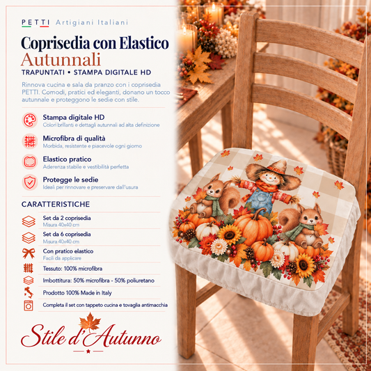 Cuscini per Sedie con Elastico Coprisedia in Stampa Digitale October